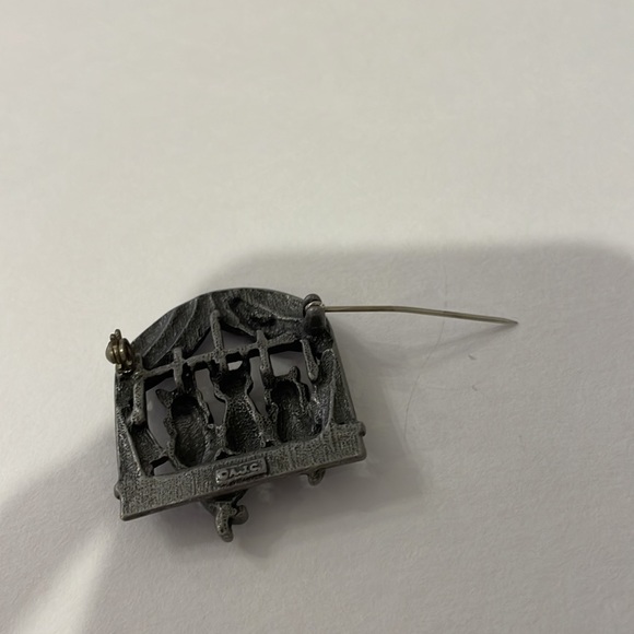 American Jewelry Chain Company Four Cats in Window Brooch Pin - Picture 7 of 8